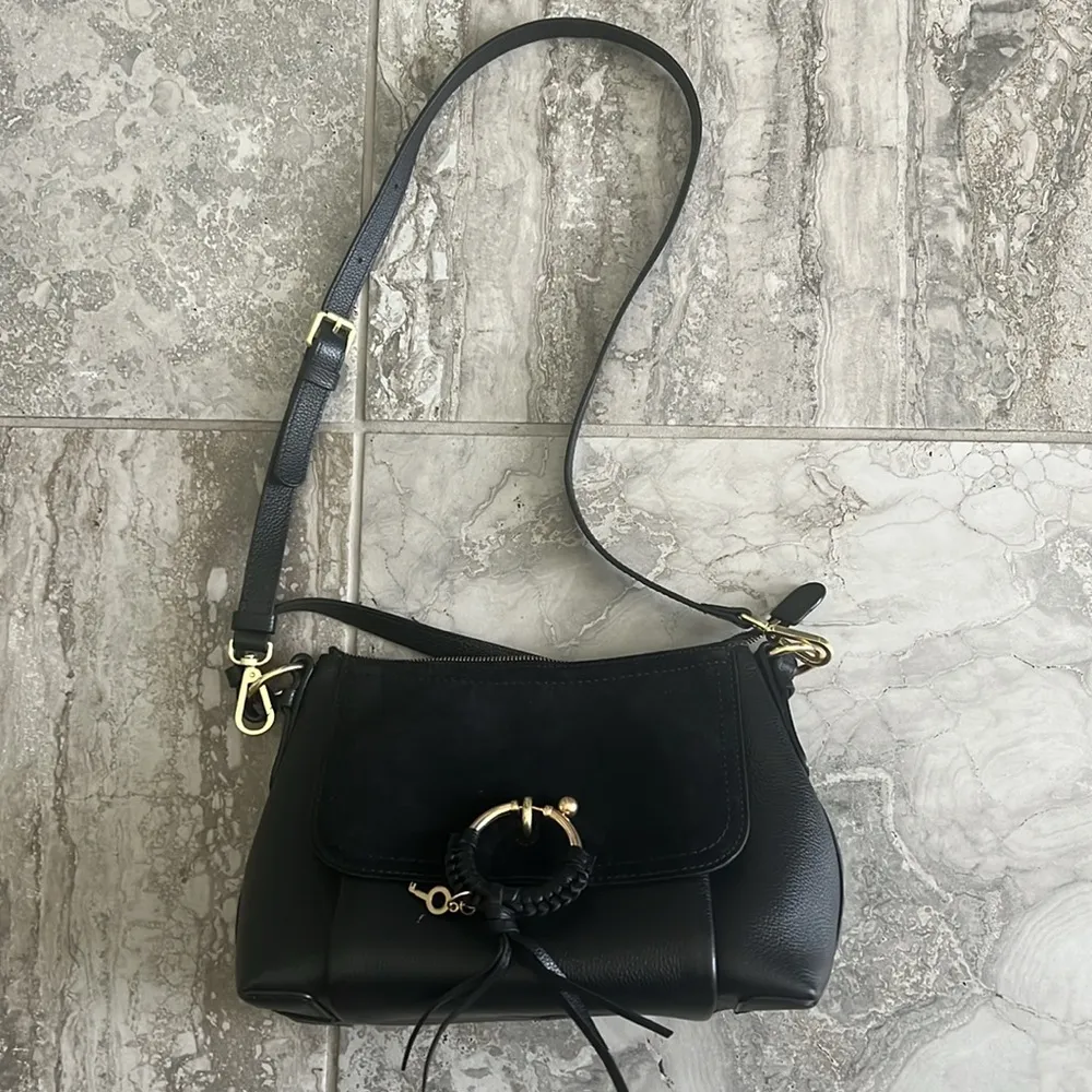 See by Chloe Joan Small Hobo Bag in Black, EXCELLENT! Retail $595 - Image 6