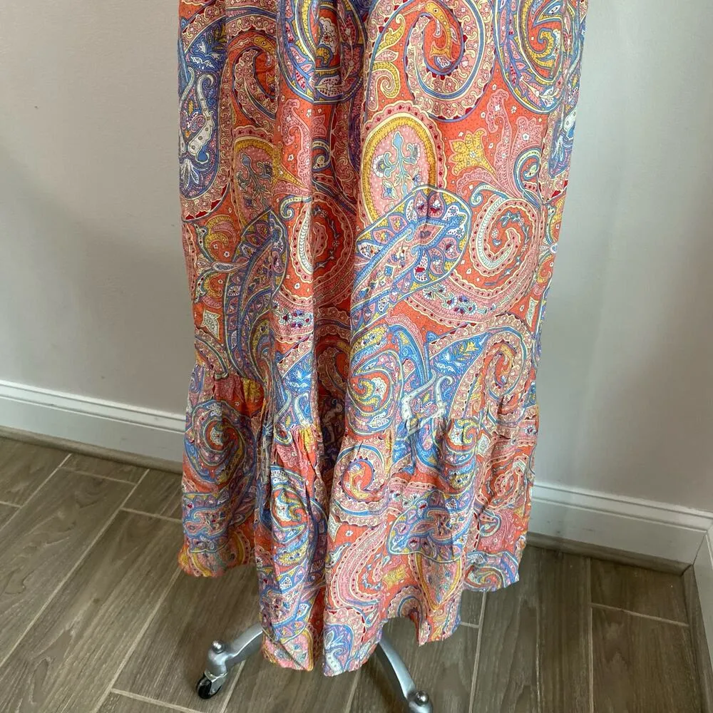 Molly Bracken Printed Long Dress in Pink Isabelle Size XS - Image 11