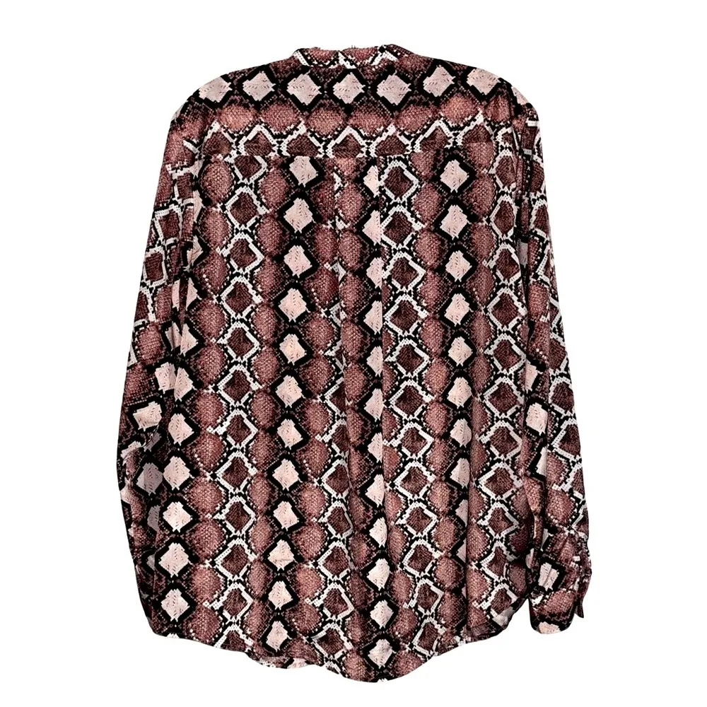 Jones New York Snakeskin Blouse Women's Large Shirt - Image 3