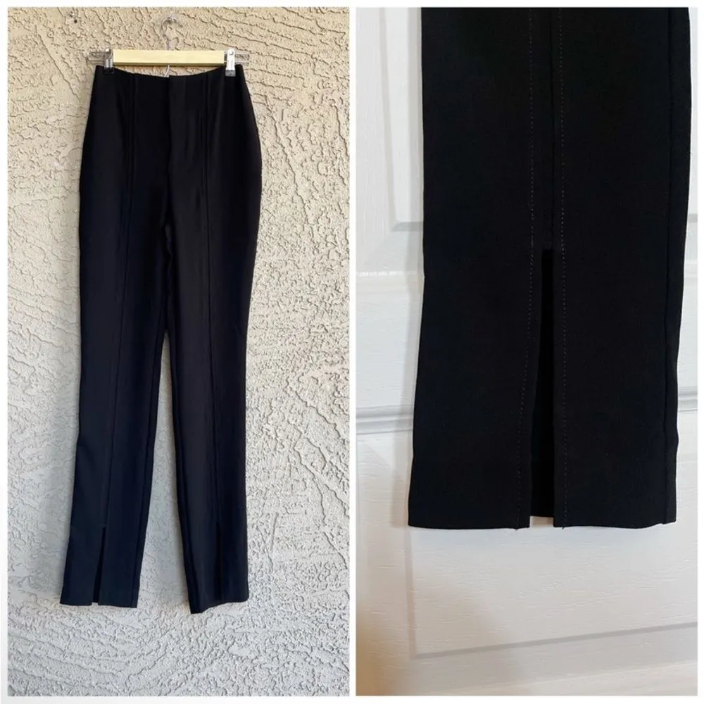 REVOLVE L’ACADEMIE High Waisted Black Front Slit Hanriette Trousers Pants Sz S - Image 10