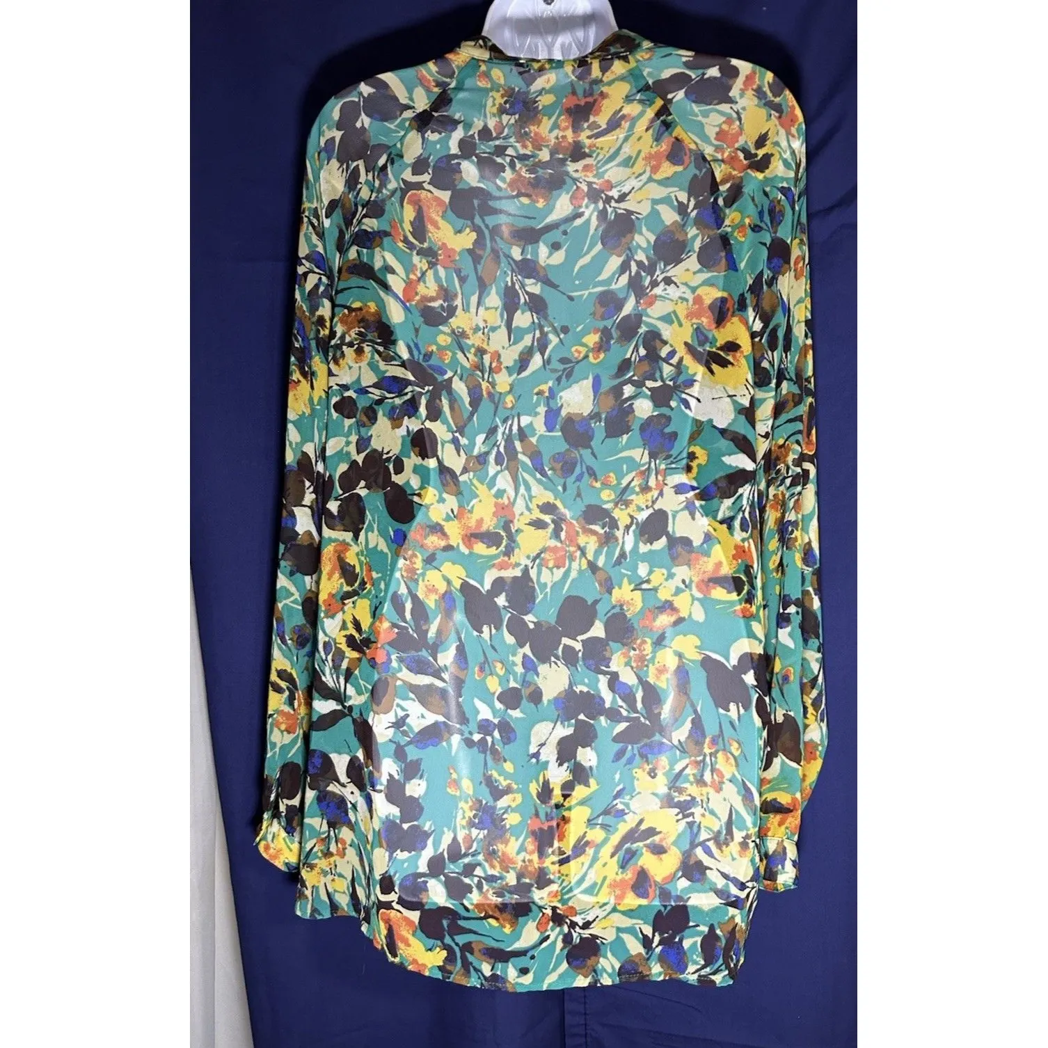 Kut From The Kloth Floral Pattern Button Up Blouse Size XL - Image 4