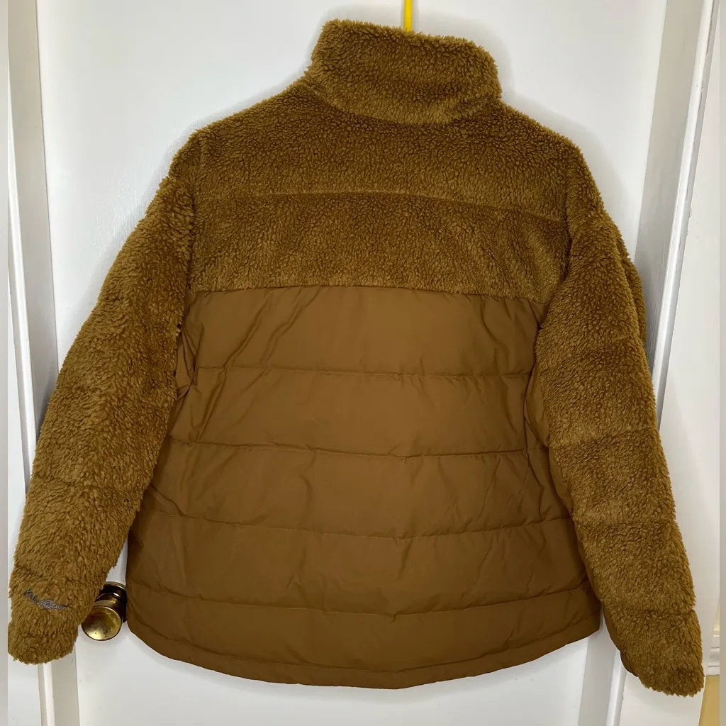 Eddie Bauer Twisp Down/Sherpa Jacket, Antique Bronze, Women’s L,  NWT - Image 3