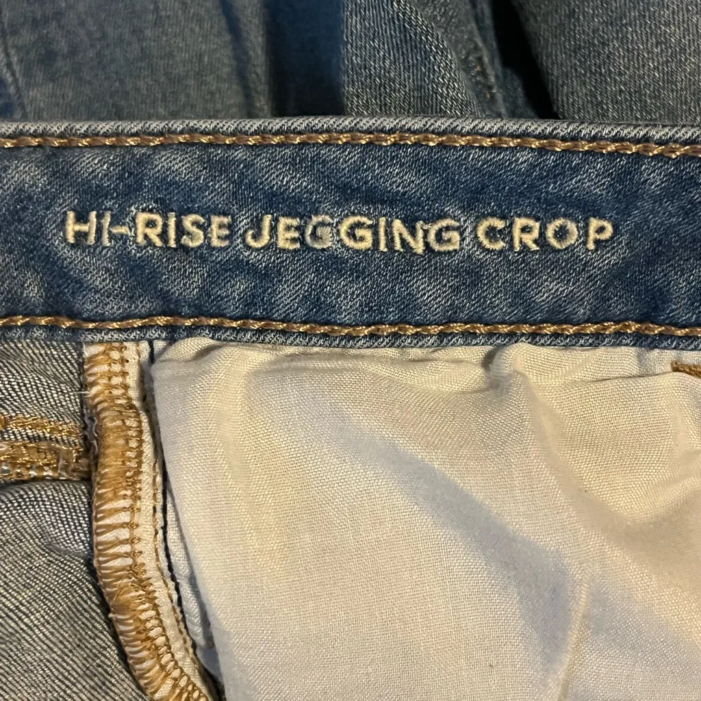 American Eagle Outfitters Dark Blue High Rise Jegging Crop Jeans - Image 6