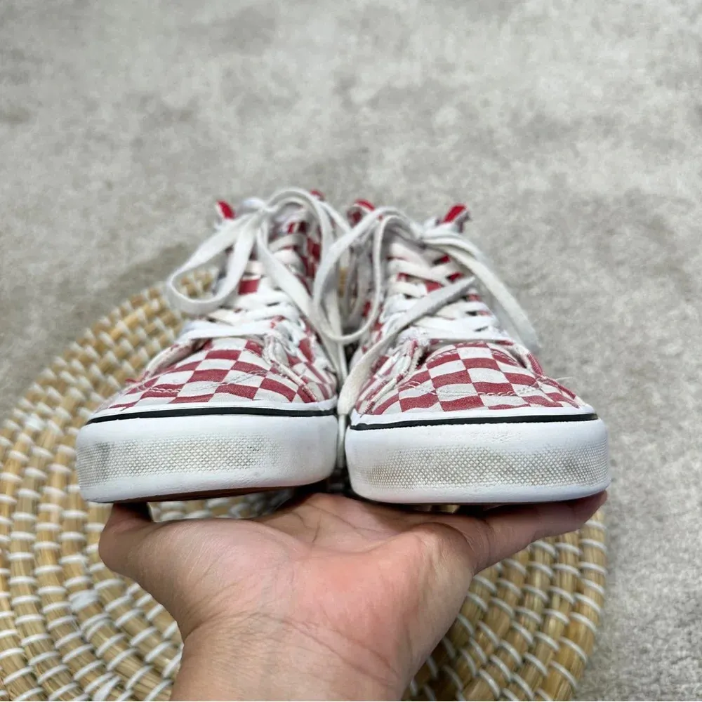 Vans Women’s Filmore High-Top Checkerboard Red Lace Up Sneakers Size 6 - Image 6