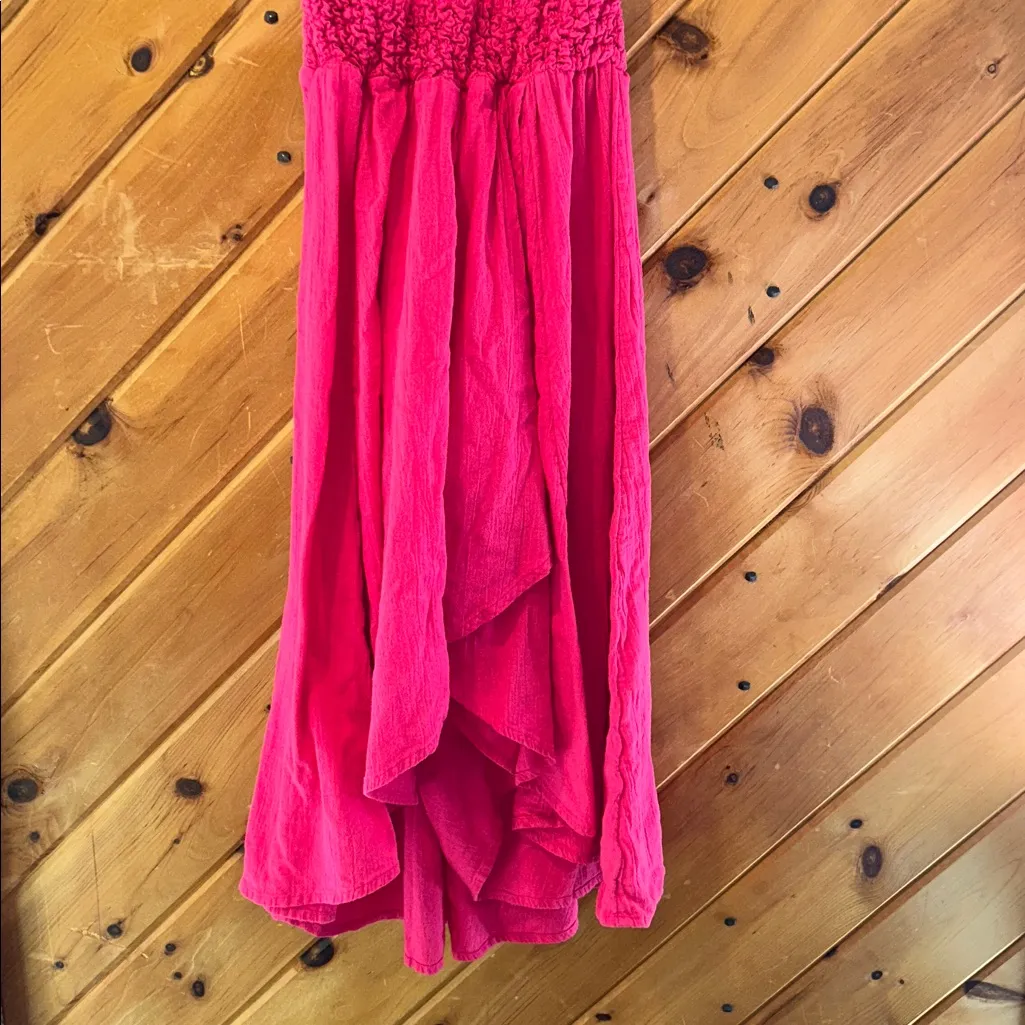 Free People Sparkling Drop-Waist Moment Midi Dress in bright rose pink - Image 6
