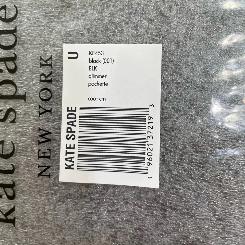 Kate Spade Black Glimmer Pochette With Gold Chain New - Image 11