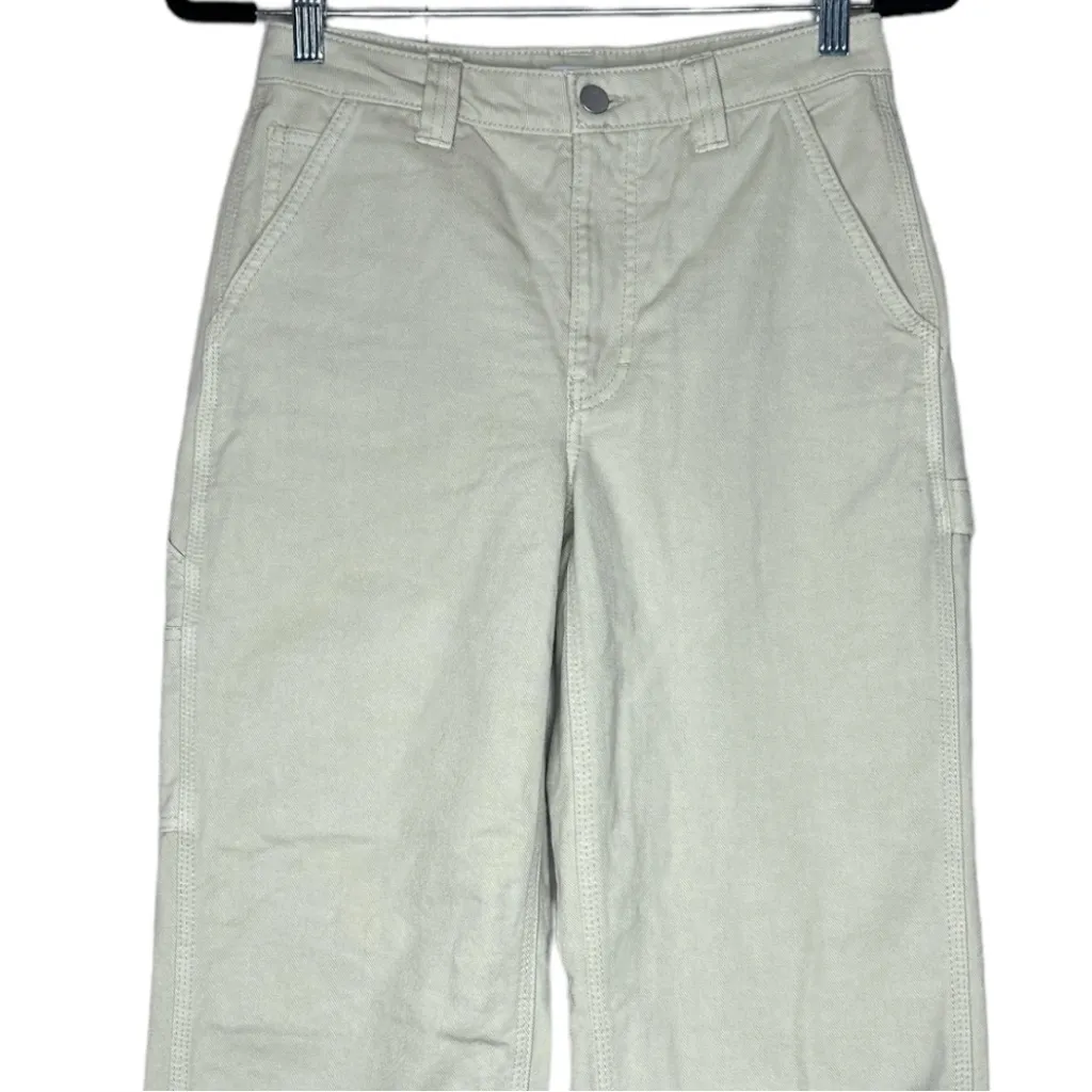 Aritzia TNA Greenwich Carpenter Pants High Waisted Twill Relaxed Size 0 - Image 3