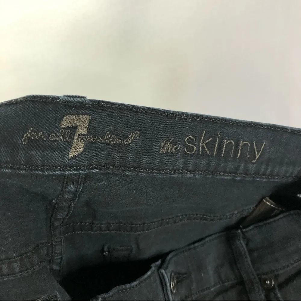 7 For All Mankind 7FAM Black The Skinny Skinny Jeans 27 - Image 5