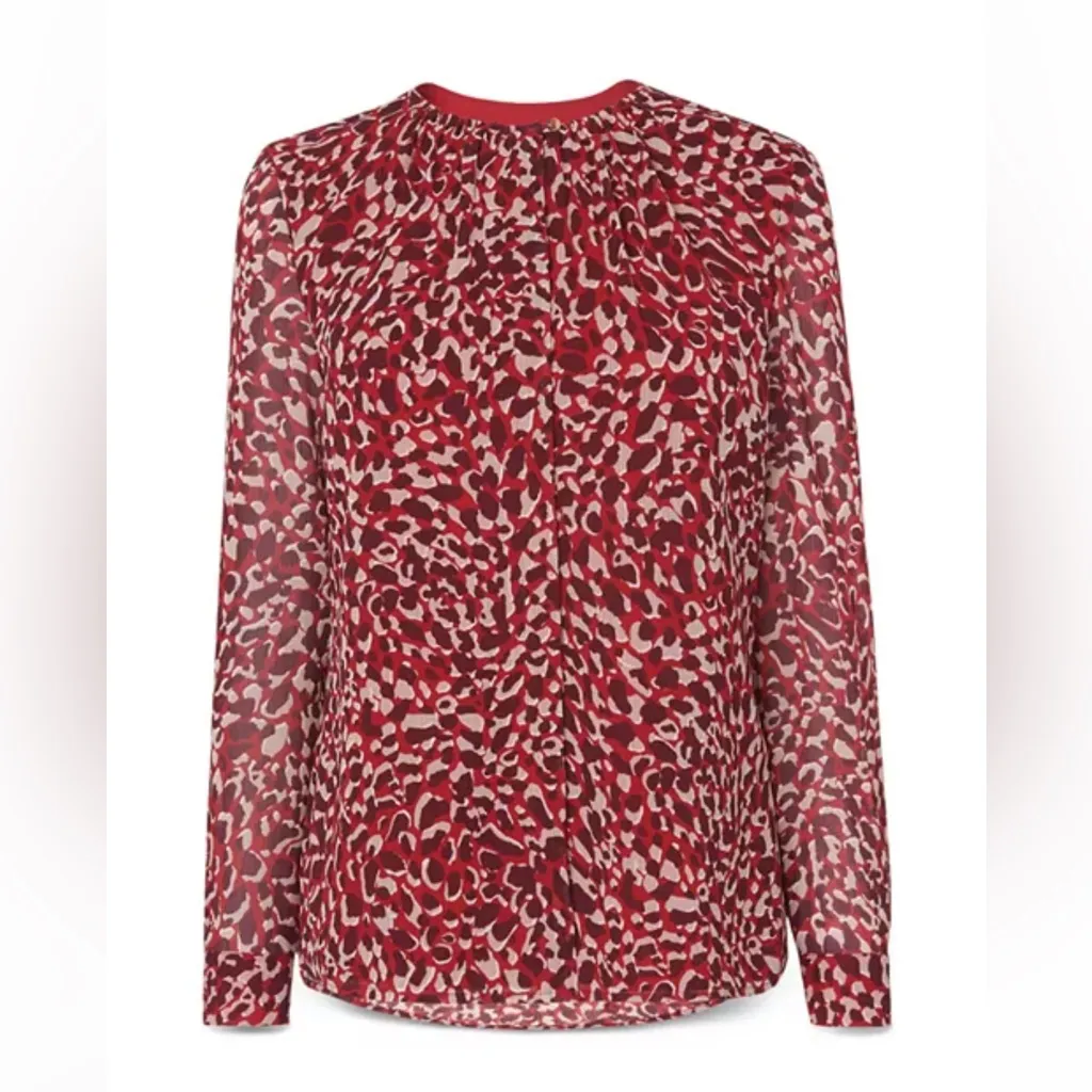 L.K.Bennett Damiell Animal-Print Blouse - Image 3