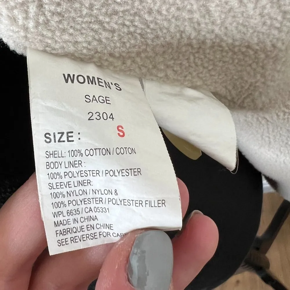 Woolrich Sage Green Fleece Lined Button Front Shacket Size Small - Image 8