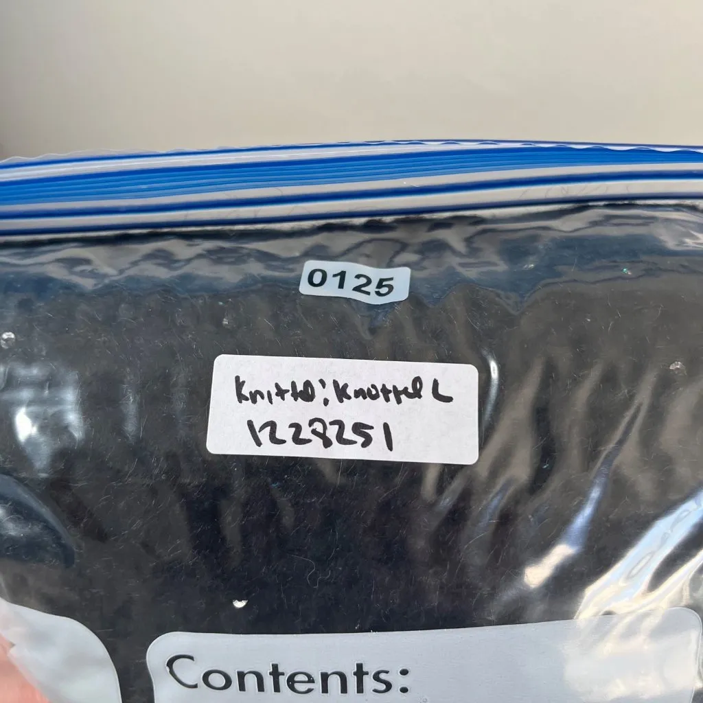 Anthropologie Knitted and Knotted Black Cable Knit Sequin Sweater L - Image 8