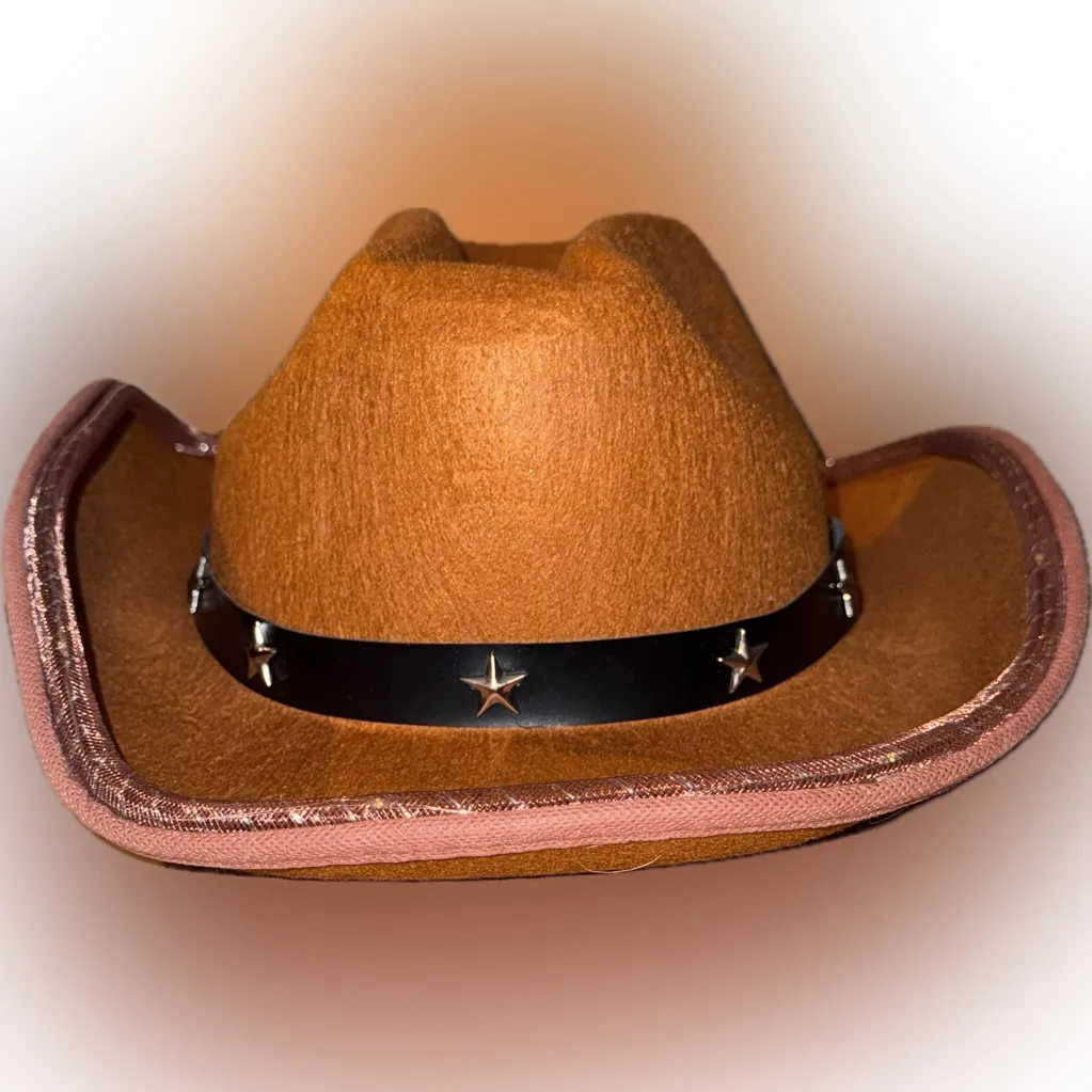 NWOT LED Light Up Cowboy Hat Brown Western Festival Hat - Image 3