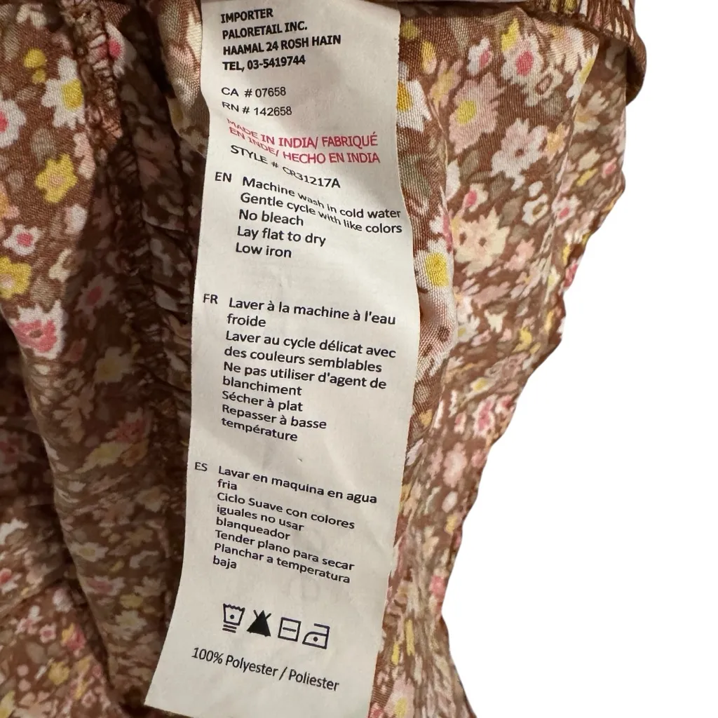 CHARLOTTE RUSSE SMOCK MICRO FLORAL DRESS SZ L NWT - Image 7