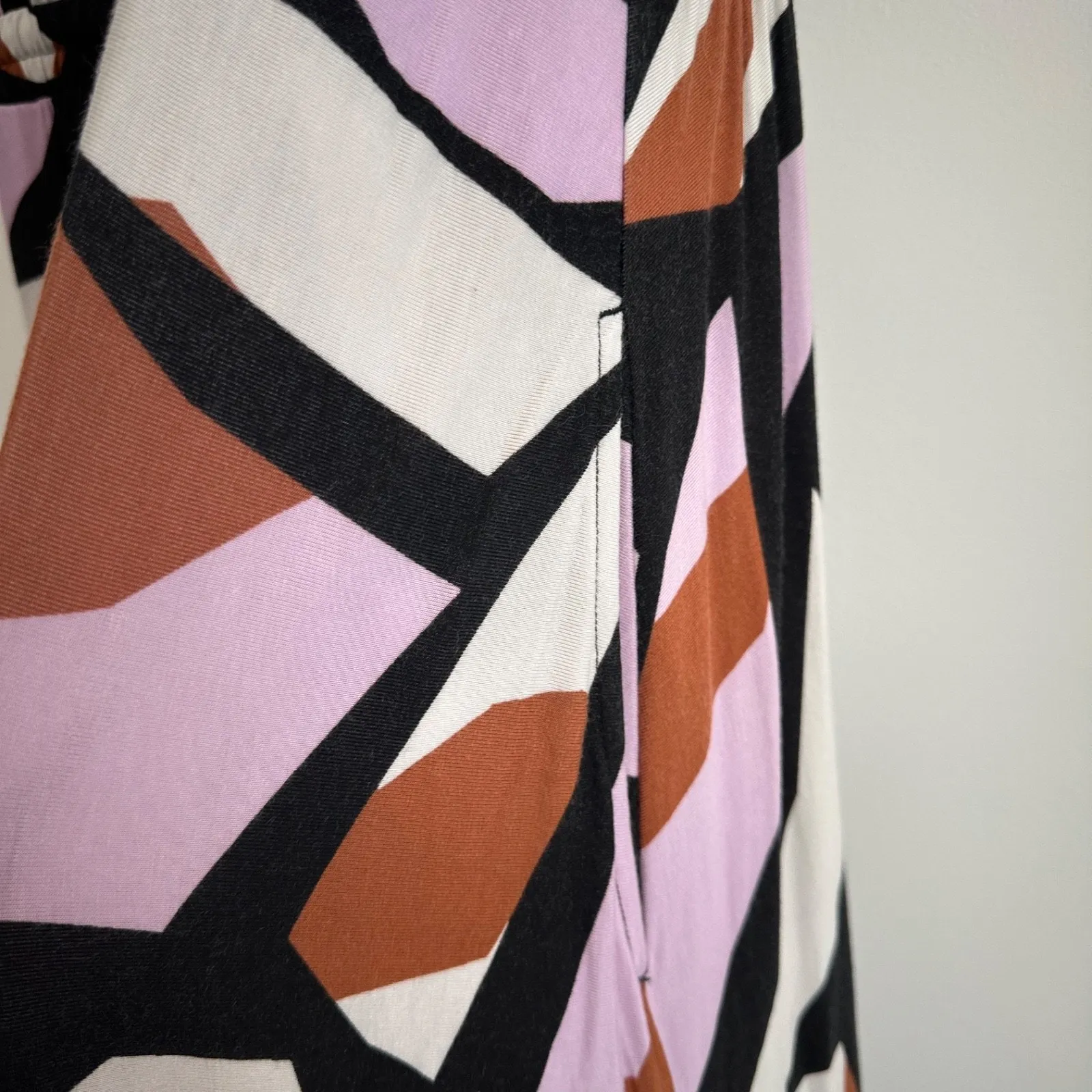 Soma Wknd Jersey Maxi Bra Halter Dress Women's X-Large Black Brown Tie Waist - Image 4