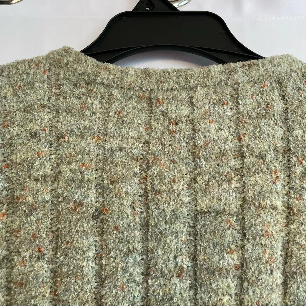 Jessica Simpson  Sweater Women’s Medium Green With Browns Oranges Soft Ribbed NWT - Image 7