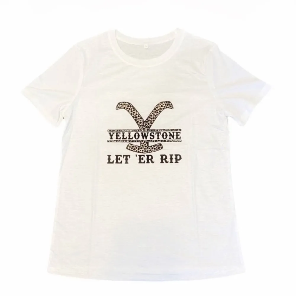 Yellowstone Let ‘Er Rip Graphic Tee Shirt Sz S NWOT White Size L - Image 2