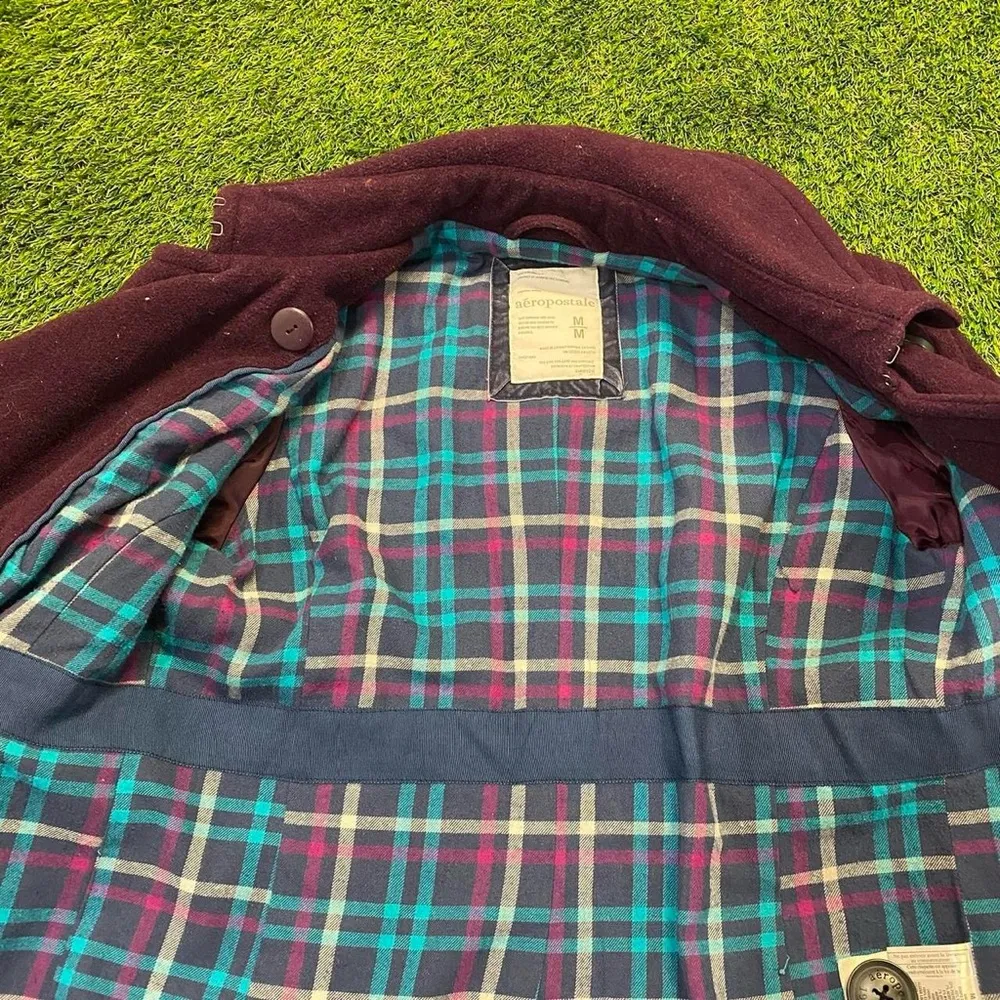 Y2K Preppy Aeropostale Purple Peacoat - Image 8