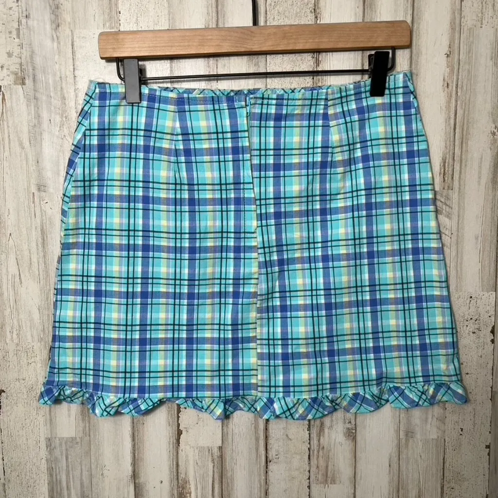 Vintage Y2K My Michelle‎ Plaid Blue Mini Micro Skirt Academia Womens Size Small - Image 5