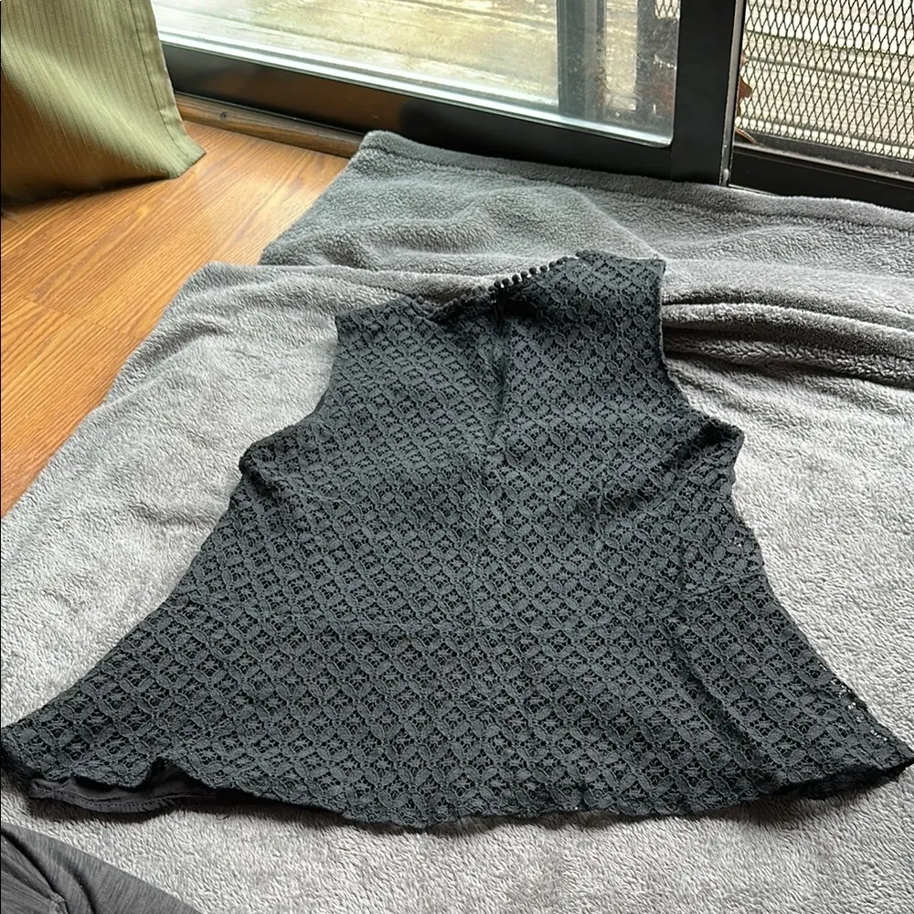 Hazel Black Ruffled Tiered Tank Top​ - Image 4