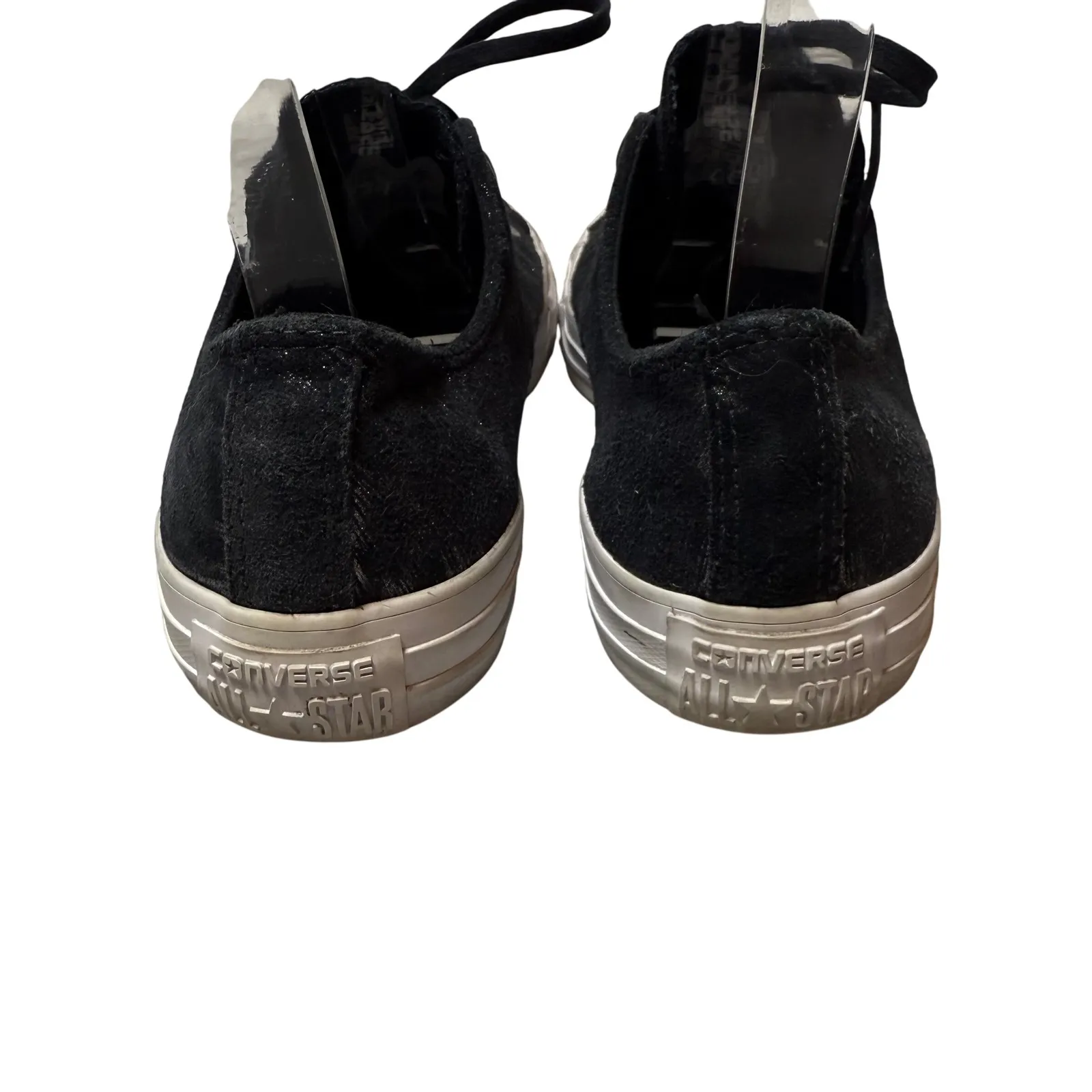 Converse All Star Low Top Sneaker Black Metallic Sparkle‎ Women's Size 8 Grunge - Image 5