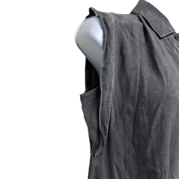 Soft Surroundings Camilla Women's Charcoal Gray Wide Leg Pant Jumpsuits size PS - Image 8