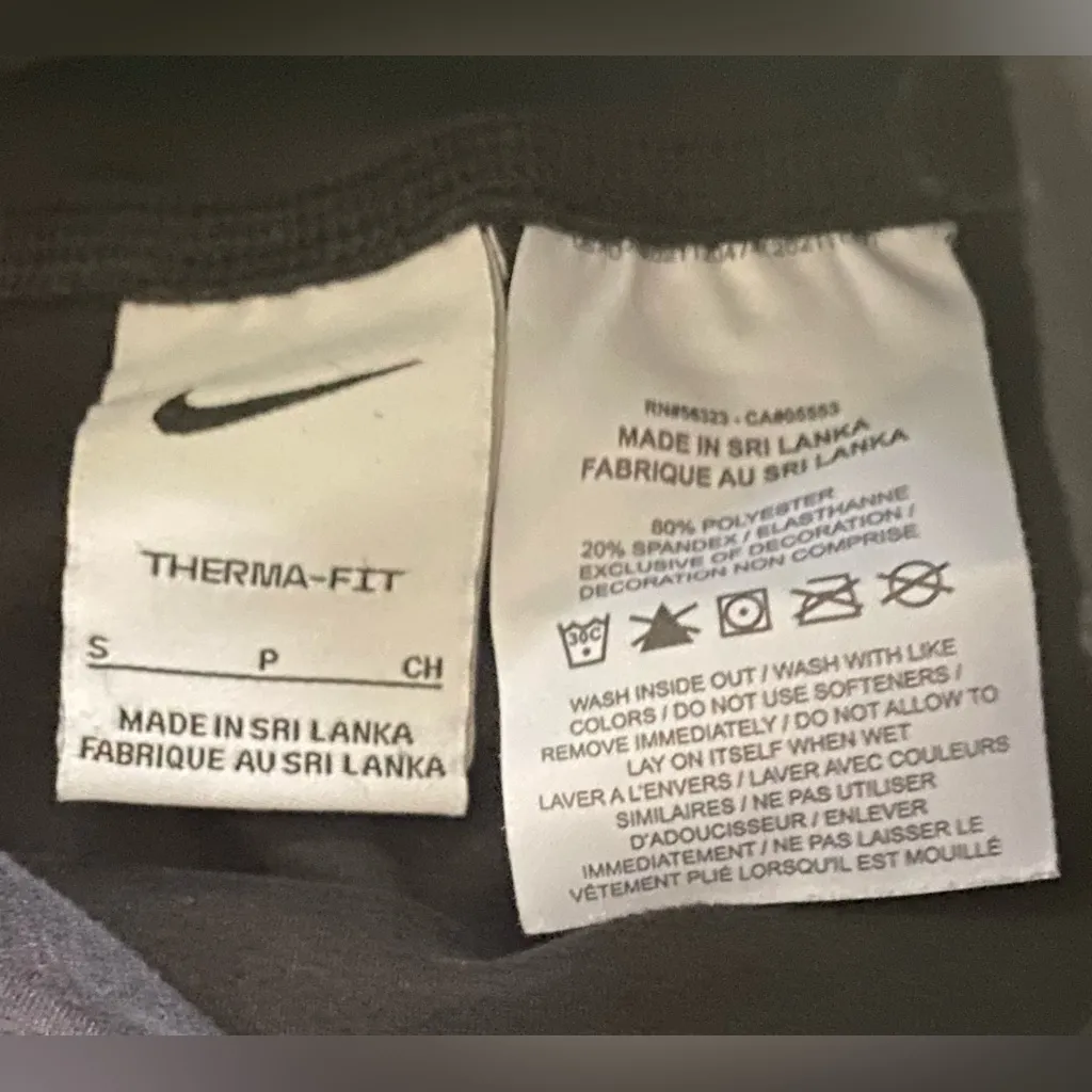 Nike Therma-Fit One Women’s Sz‎ S Black Mid-Rise Graphic Training Leggings - Image 9