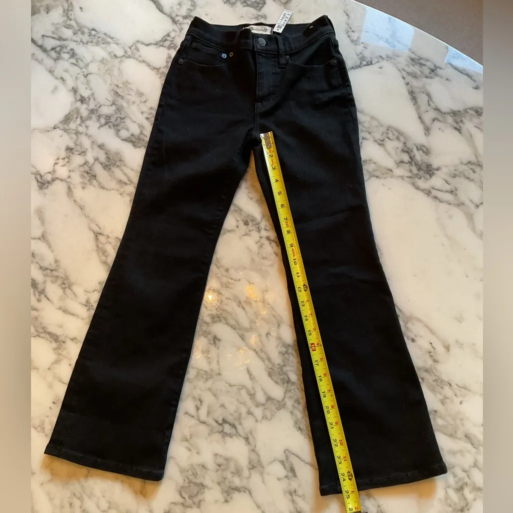 NWT Madewell Petite Kick Out Crop Jeans Black Rinse Wash Sz 23P 🤐 broken zipper - Image 11