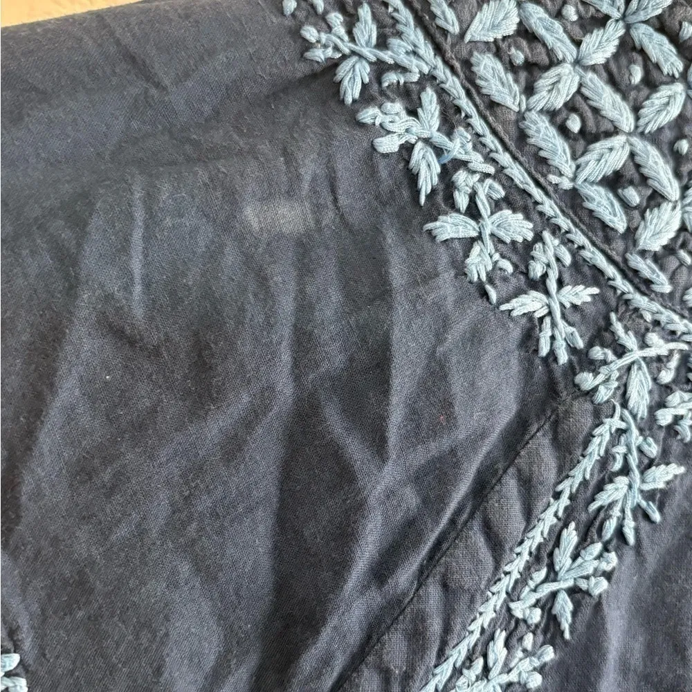 Roller Rabbit  Blue Floral Embroidered Dress Size XS - Image 3