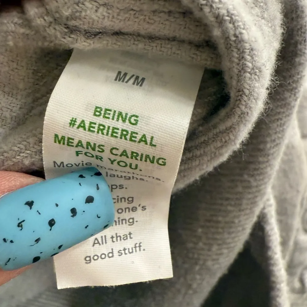 Aerie LumberJane Grey Buffalo Plaid Soft Brushed Flannel Shirt - size M - Image 5