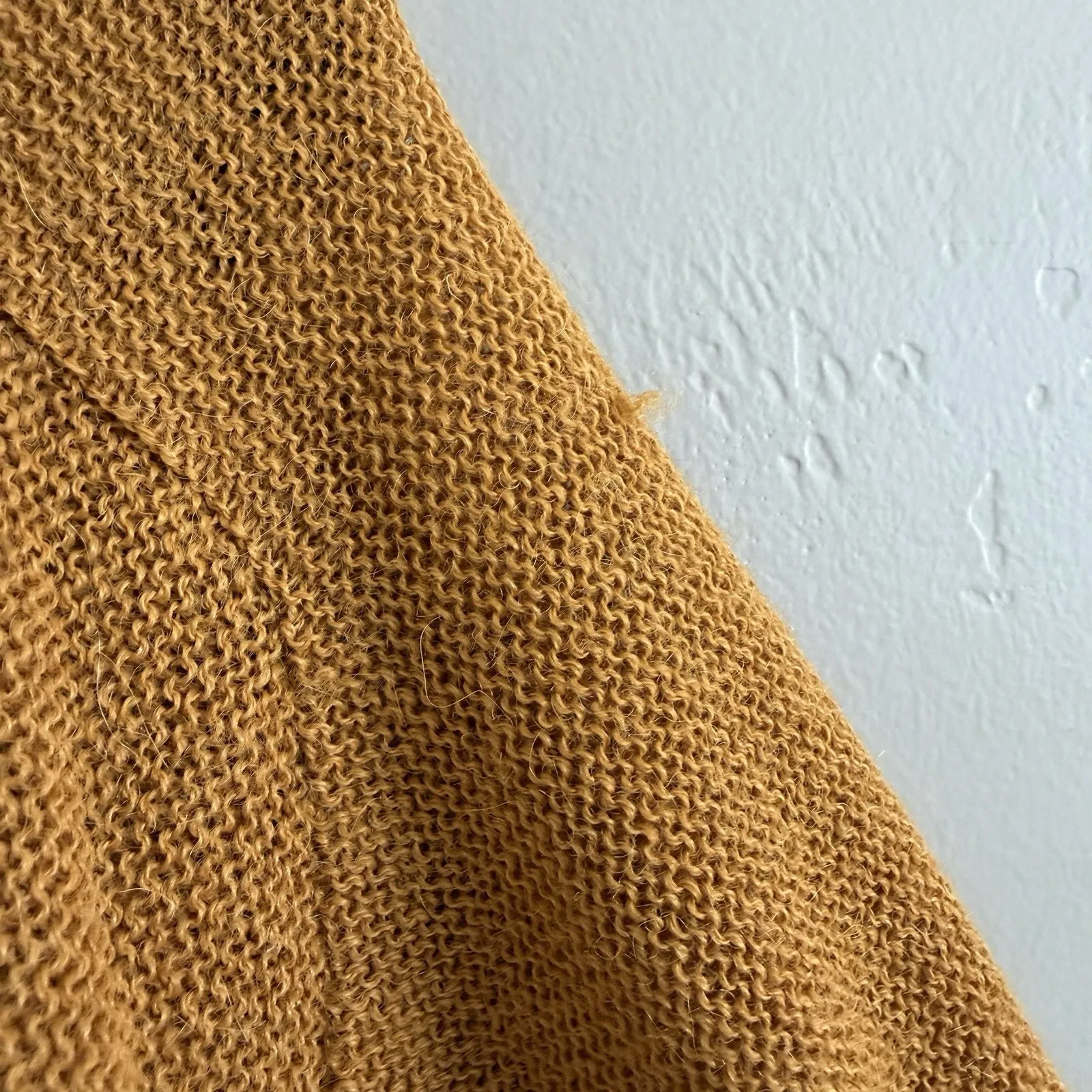 Alpaca 111 Woman’s Vneck Sweater Sz L Orange Tight Knit 100% Alpaca Made In Peru Size L - Image 6