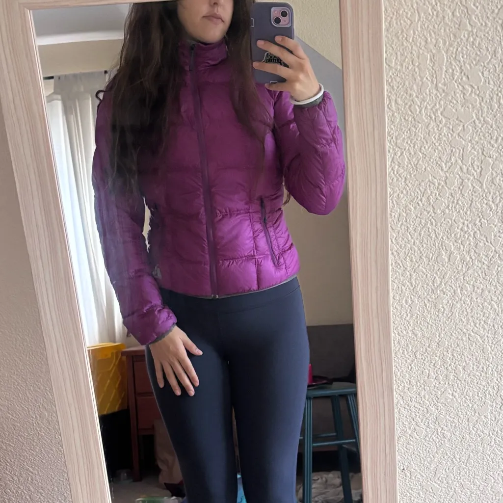 Women's Purple Goose Down Puffer Jacket - Image 7