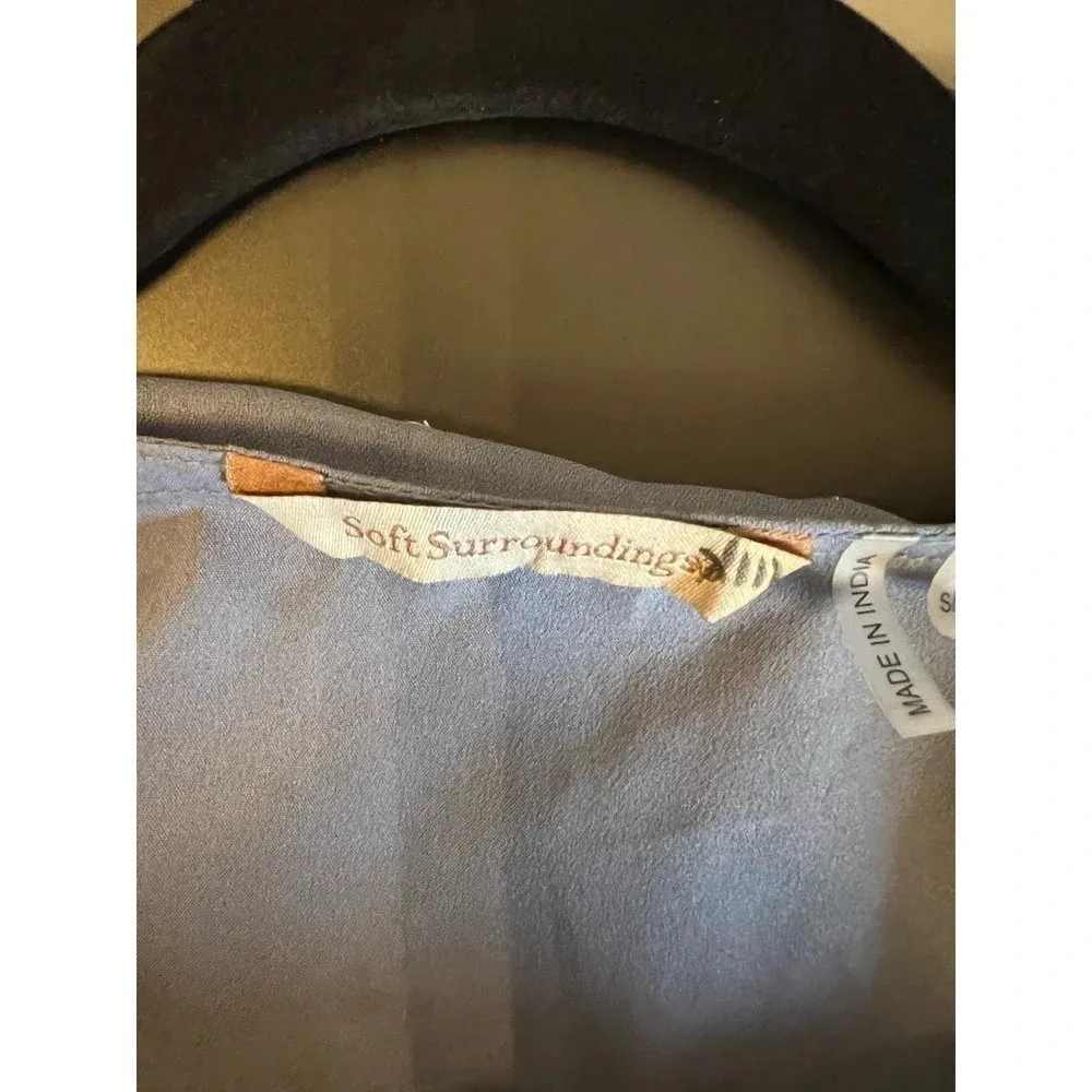 Soft Surroundings Kimono Embroidered w/Fringe bohemian western size M - Image 4