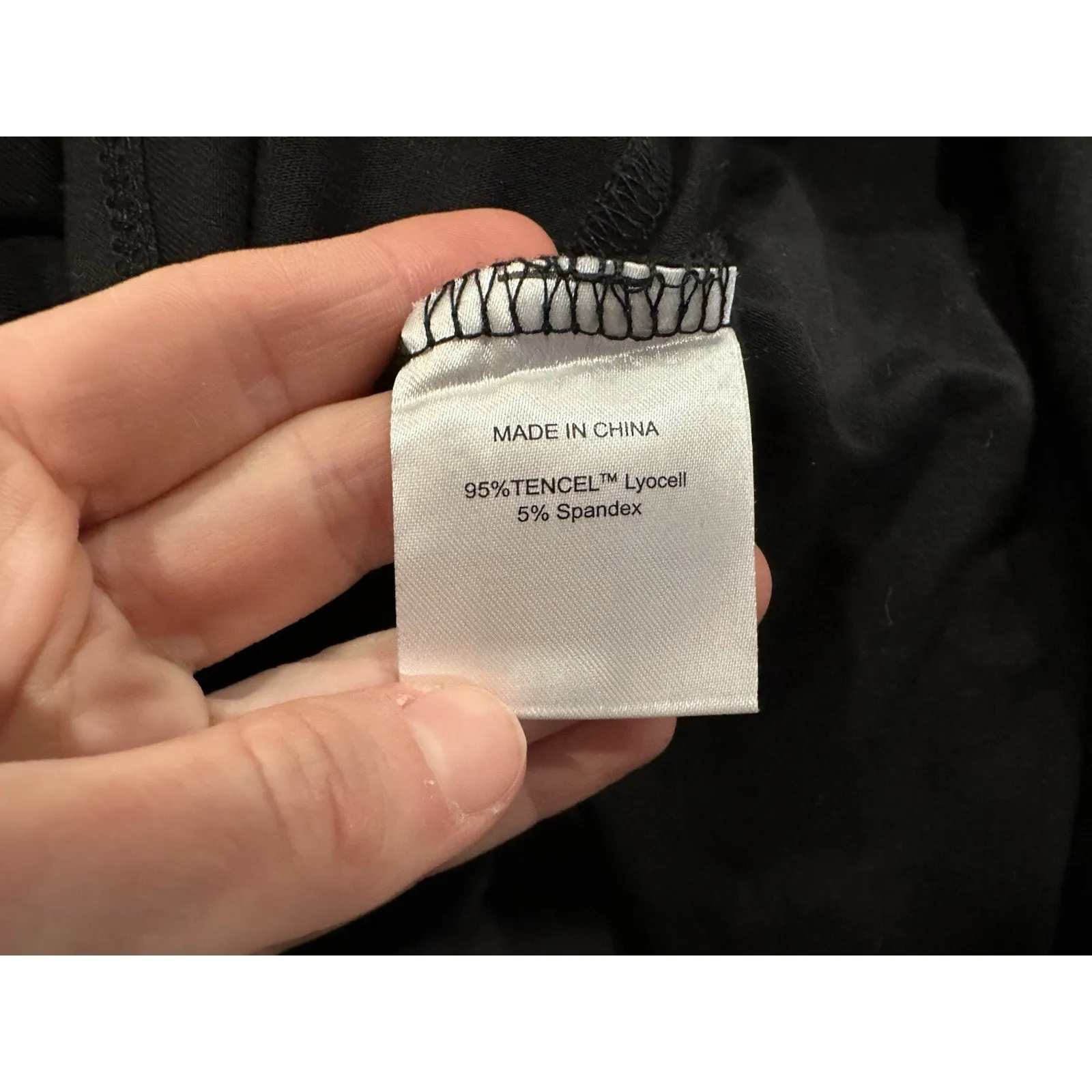 Quince Black Tencel Jersey Side Tie Dress Sleeveless Midi Wrap Sz Large L NEW - Image 8