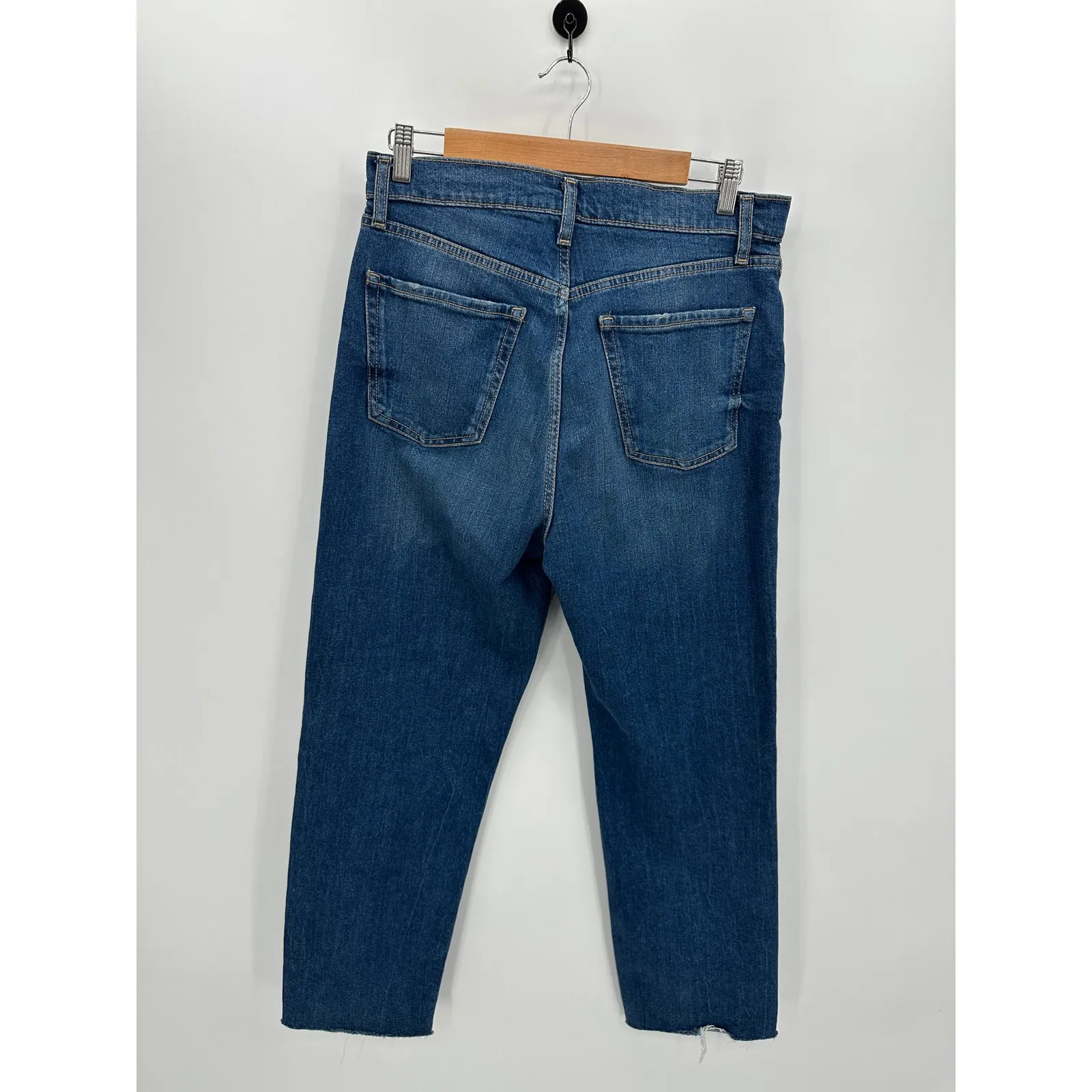 Old Navy Extra High Rise sky-Hi Straight Denim Jeans Women size 10 Cotton - Image 2