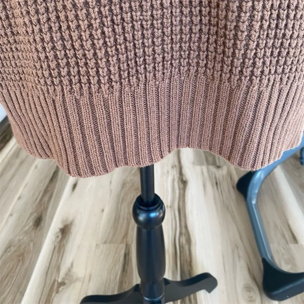 Ann Taylor NEW  Women's Sleeveless Chunky Knit Wool Blend Vest Brown Size L - Image 4