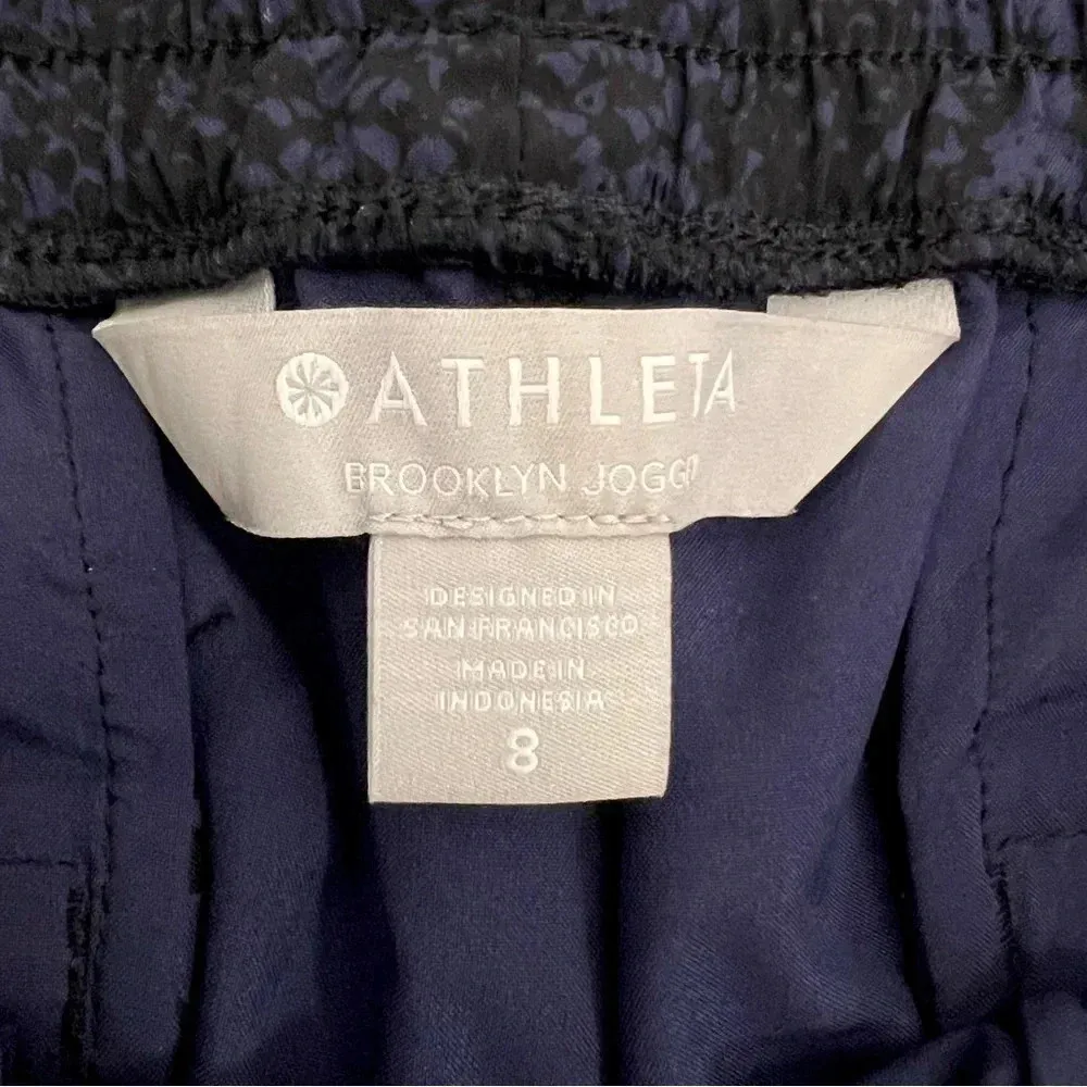 Athleta Brooklyn Jogger Dark Blue Python Snake Print Athletic Pants Size 8 - Image 7