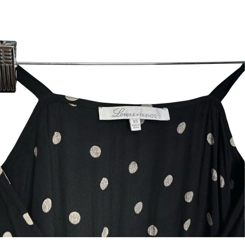 Lovers + Friends Bodysuit Cami Polka-dot Size Extra Small in Black‎ - Image 5