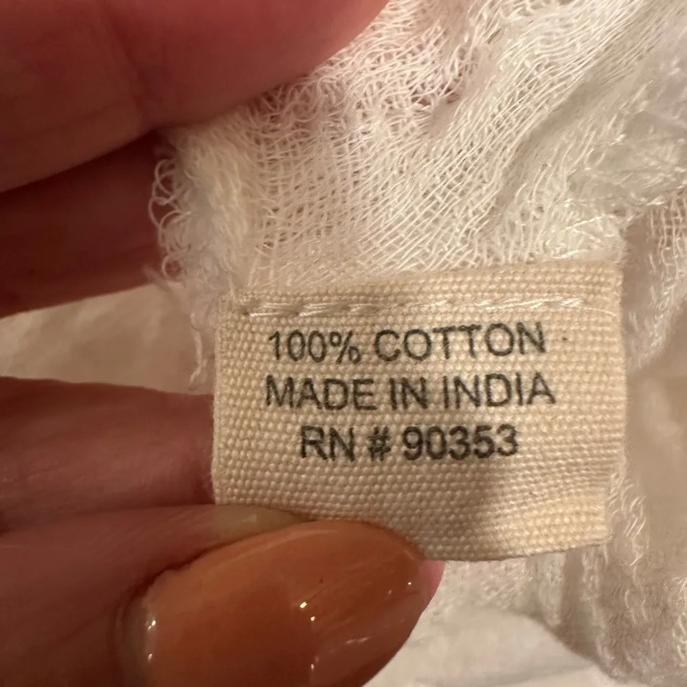 EUC KINGS ROAD WHITE EMBROIDERED MAXI DRESS W RUFFLED GENEROUS SKIRT Size XL - Image 11