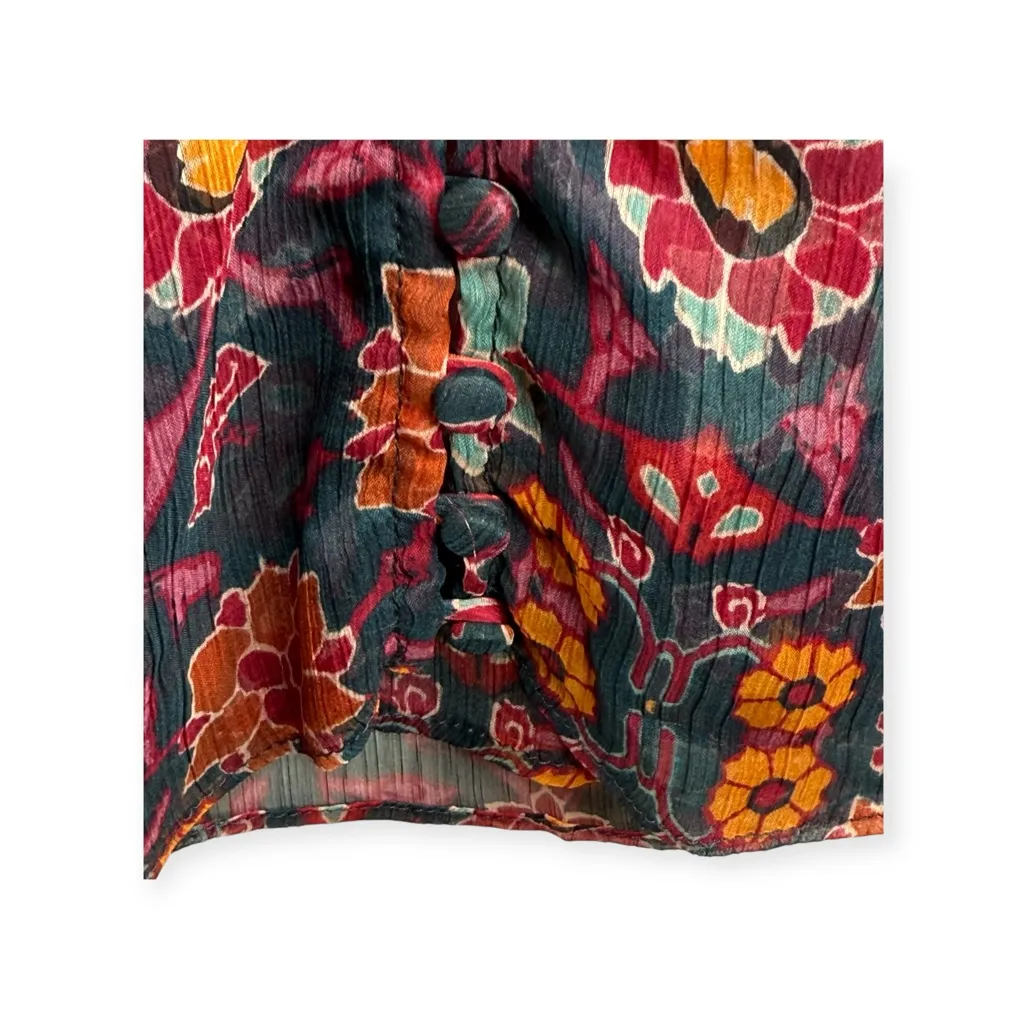 MISA ❀ Para Chiffon Ruffled Top ❀ Talitha Tile Multi Print ❀ Gathered Sleeve ❀ M - Image 9