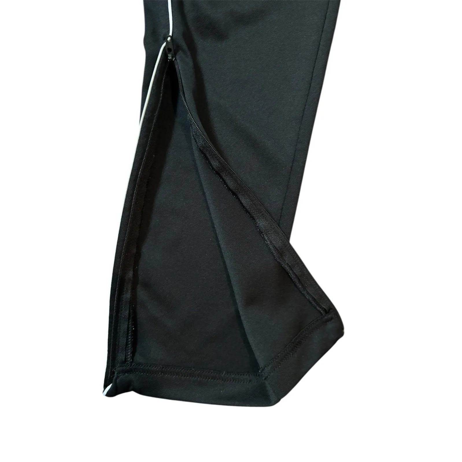 Adidas Womens Pants Small Black Ankle Zip Track Joggers Sweatpants Running - Image 4