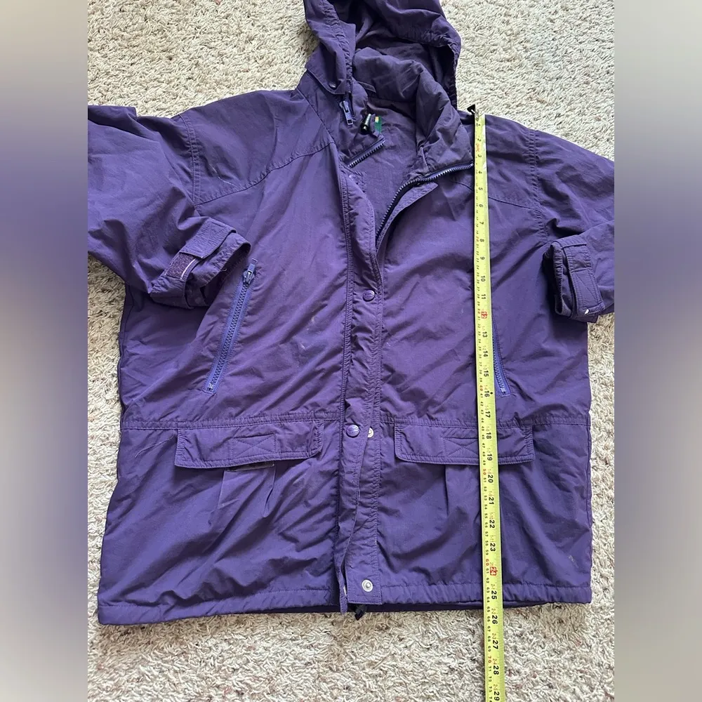 Vintage LL BEAN Lined Shell Windbreaker Jacket Purple 80s 90s Women’s M Hiking Size M - Image 8
