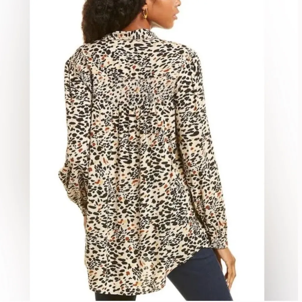509 Beachlunchlounge Anthropology Lindsay Printed Ecovero Animal Print XS - Image 2