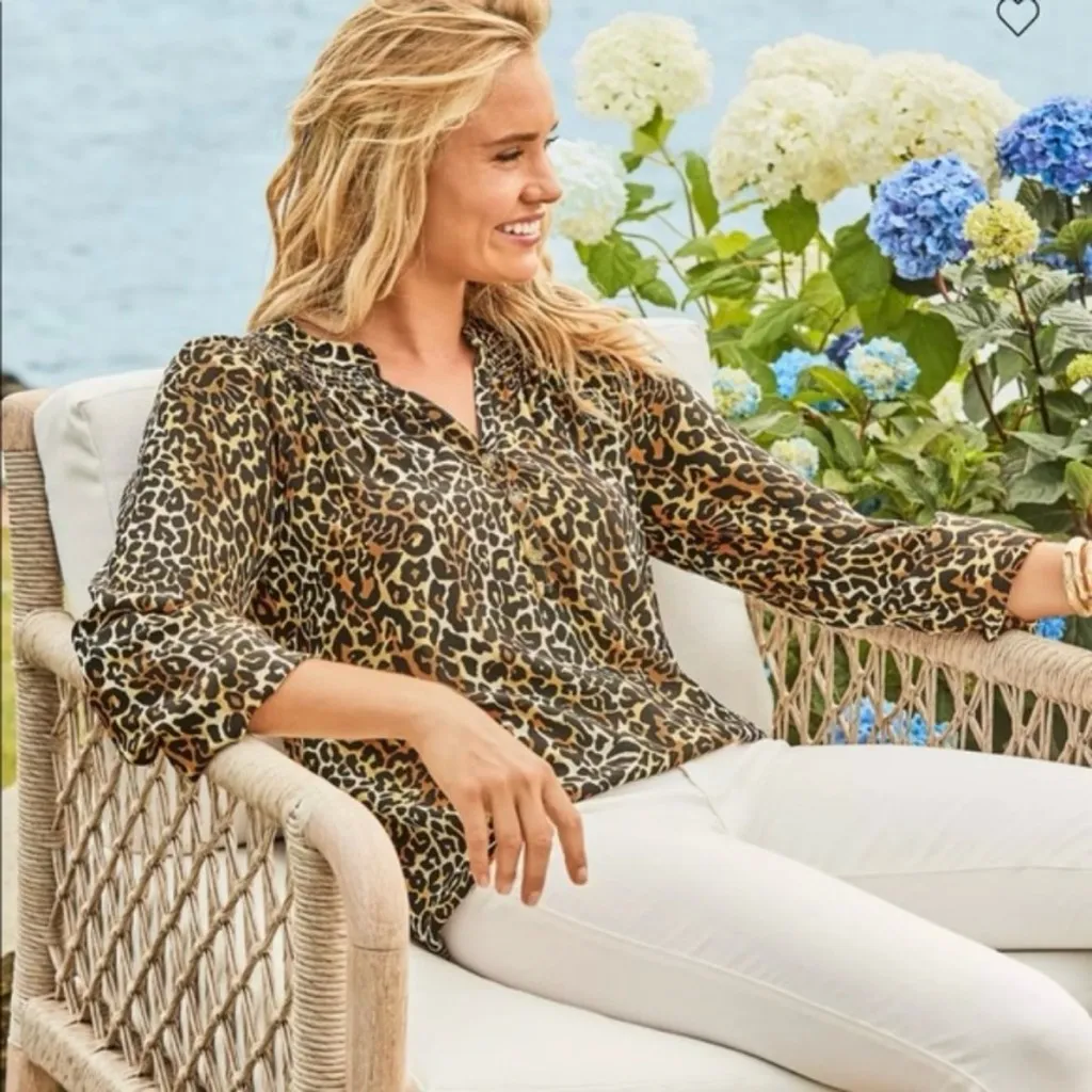 Lilly Pulitzer Elsa My Favorite Spot Silk Blouse Size XXS NWT - Image 2