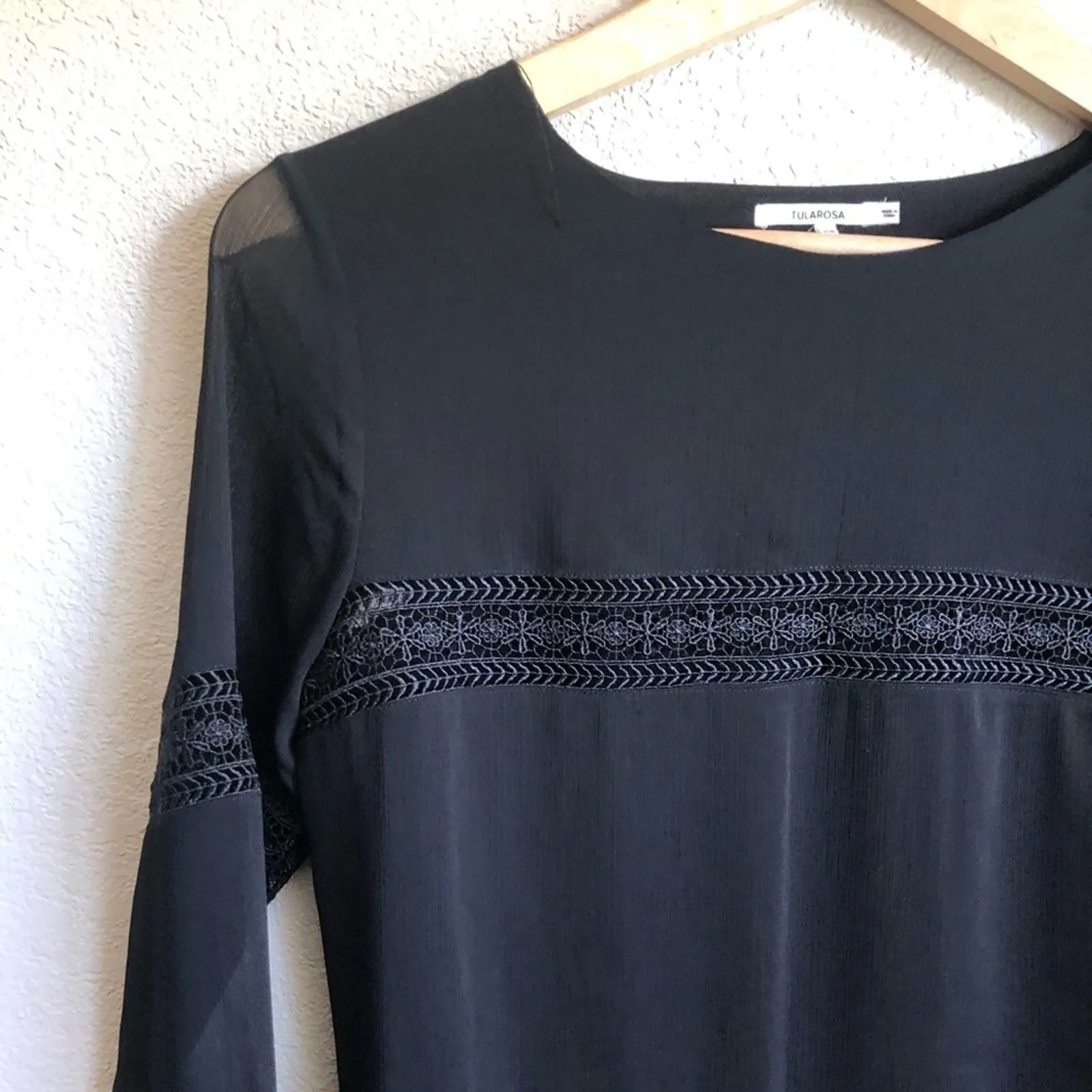 Tularosa Berkley black crochet mini dress - Image 4