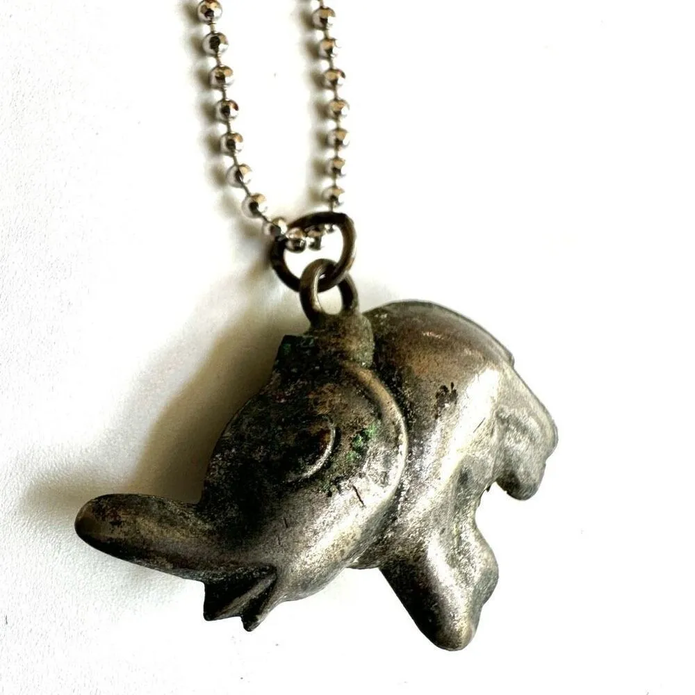 Silver tone puffy elephant pendant necklace - Image 7