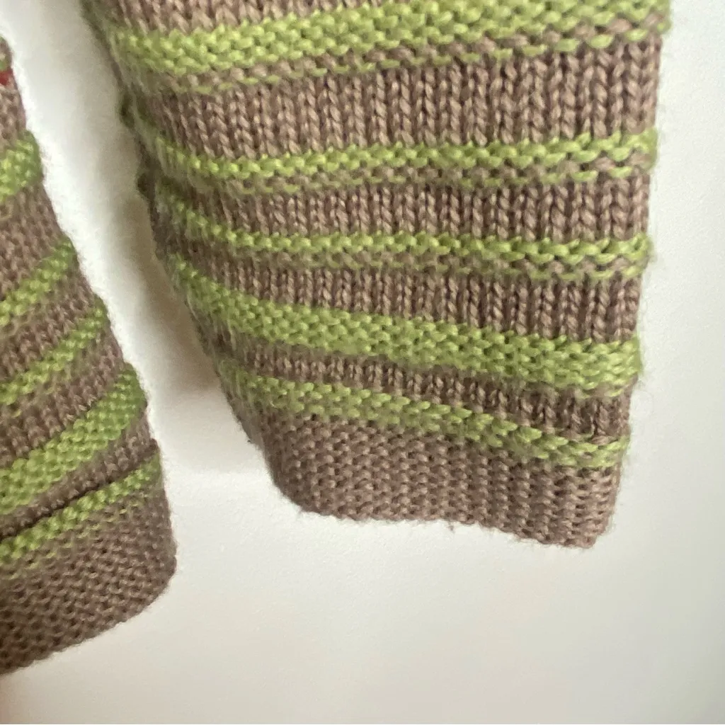 Christopher & Banks Wool Blend Color Block Chunky Knit Cardigan Sweater Sz S - Image 13