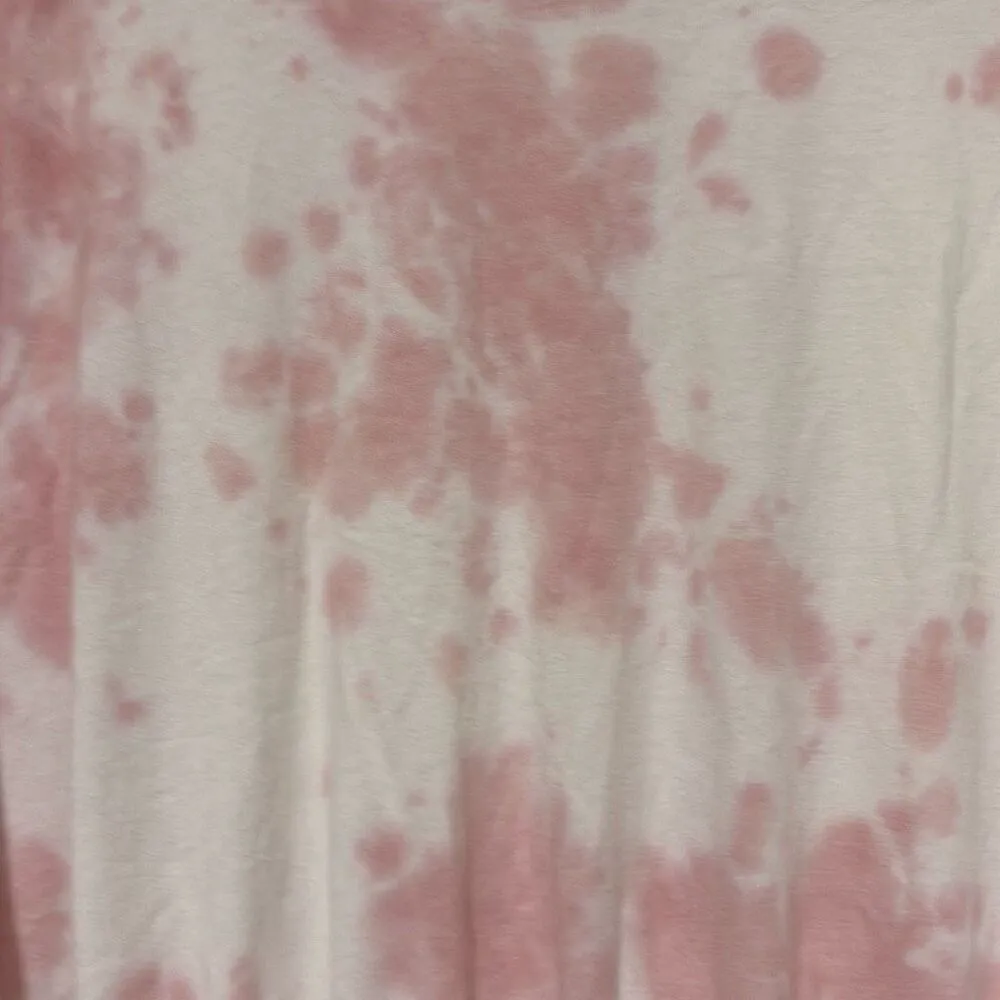 Forever 21 2X Pink White Tie Dye Elastic Waist Tshirt Dress 100% Cotton Beach - Image 4