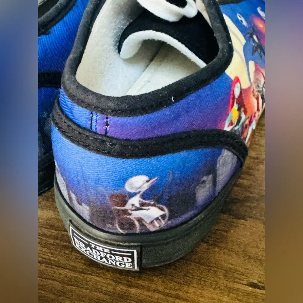 Bradford Exchange Nightmare Before Christmas Sneakers 6.5 Jack skellington blue - Image 4