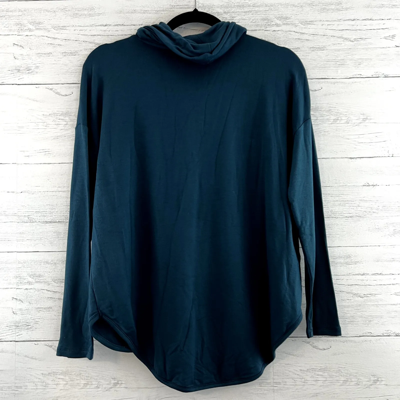 Lou & Grey Loft Dark Teal Long Sleeve Jersey Knit Top Size XS - Image 2