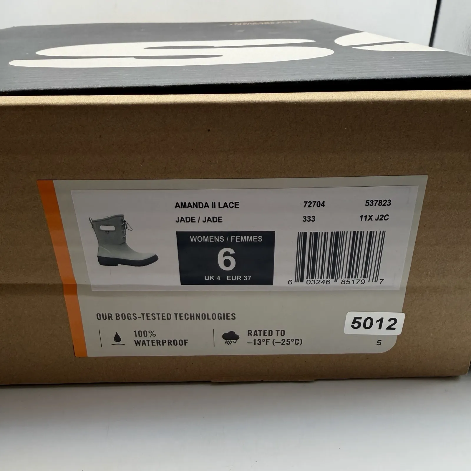 Bogs Amanda II Lace 537823 Rain Boots Women's Sz 6 Jade Waterproof Comfort Green - Image 10